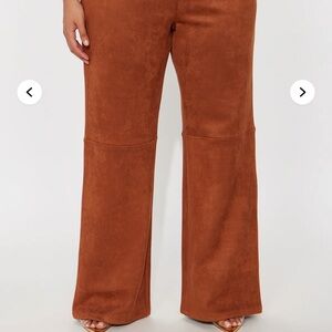 Fashion Nova Rich Tan Flare Pants